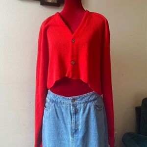 Vintage 1980’s cropped cardigan sweater